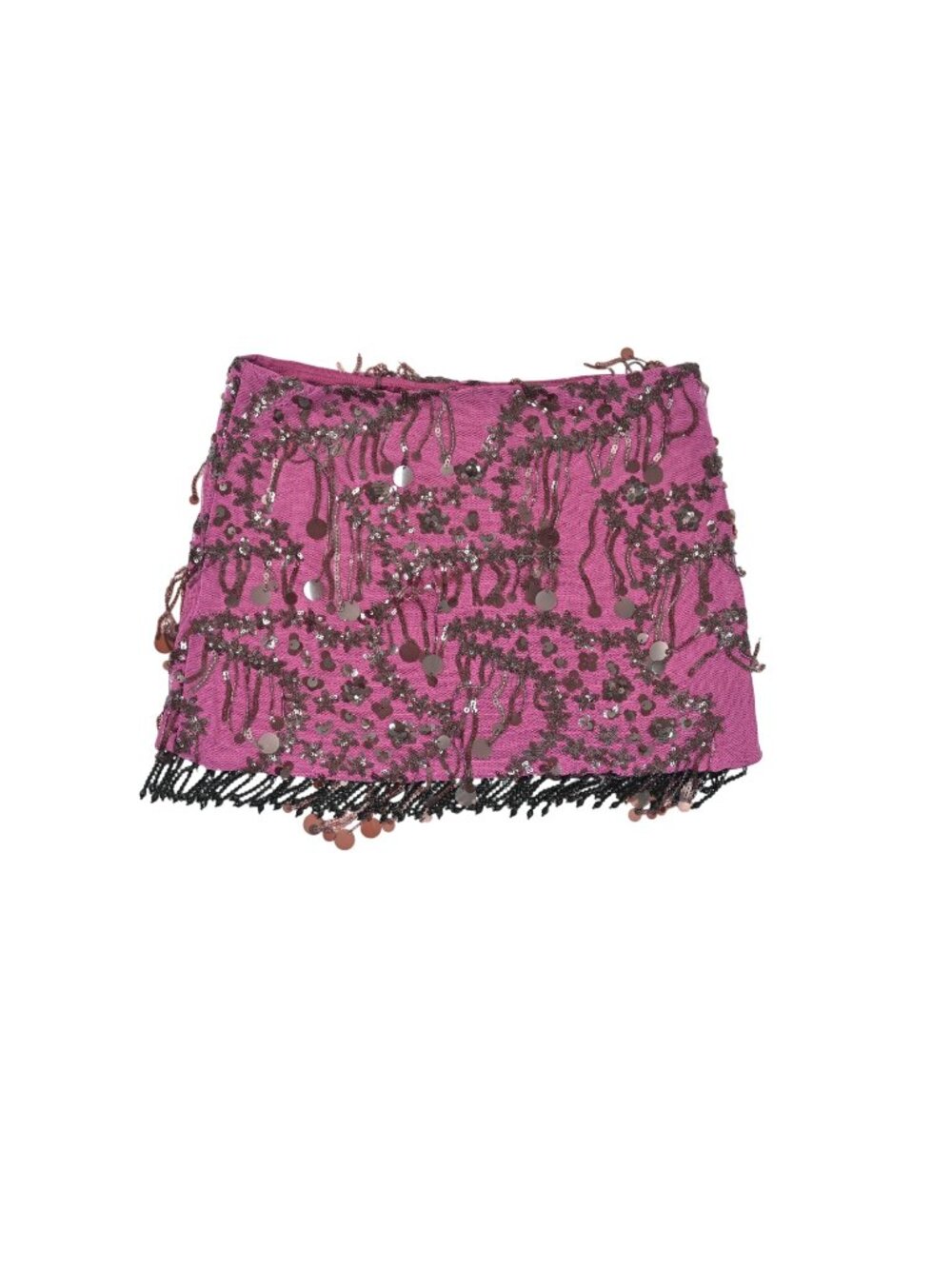 Hello Molly It's Giving Icon Embellished Mini Skirt in Plum